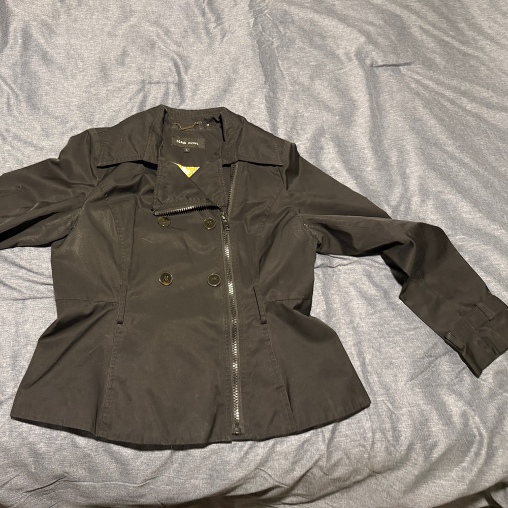 Black Rivet Rain Jacket 🖤 | Women’s Size M